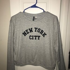 H&M NY cropped sweater